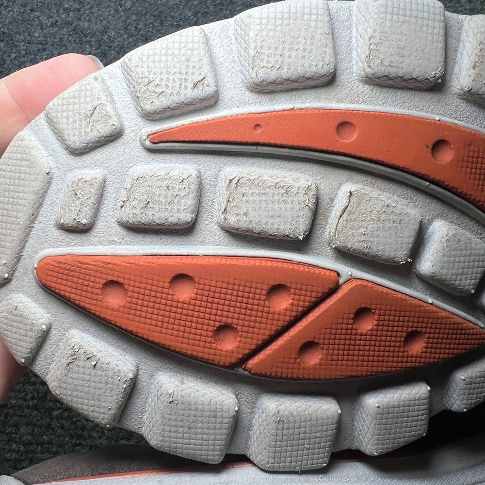 Skechers Relaxed Fit Memory Foam Suede Sneakers Charcoal Orange 63742 Mens 8.5 - Picture 10 of 12
